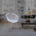 Cadeira Decorativa Web Furadinha Branca ambientada