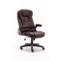 Cadeira de Massagem Presidente Shiatsu Relax Chair Base Giratória - Marrom