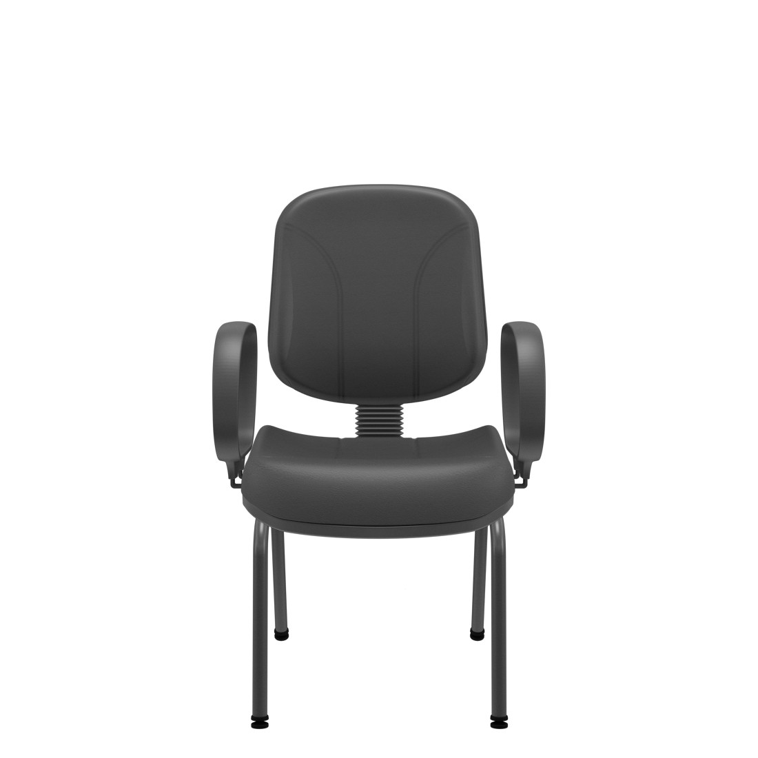 Cadeira Diretor Operativa Fixa Plaxmetal - Vinil preto