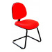 Cadeira Executiva Para Escritório Base Fixa Preta J.Serrano CP20 - Vermelha