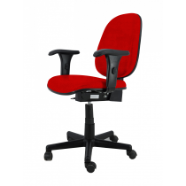 Cadeira Diretor Giratória Comfort System - Poliéster Vermelho