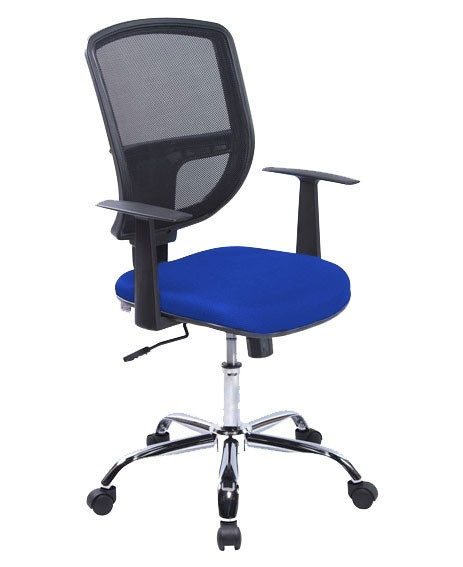 Cadeira Diretor Tela Mesh CM10 Cromada - Azul
