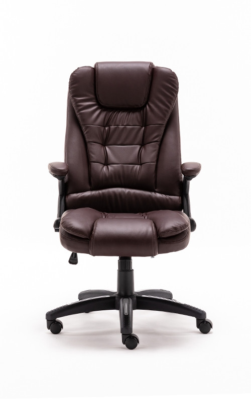 Cadeira de Massagem Presidente Shiatsu Relax Chair Base Giratória - Marrom 