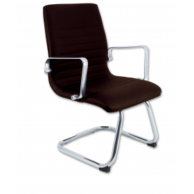 Cadeira Diretor Inspired Eames fixa Office Suede Marrom