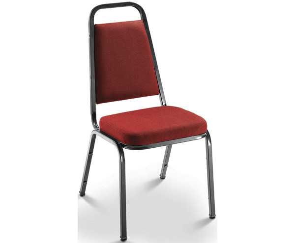 Cadeira para Auditório Empilhável Base Preta em Vermelho