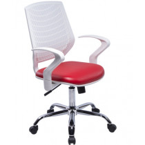 Cadeira Executiva Para Escritório Base Giratória e Regulagem de Altura DL180 - Vermelha