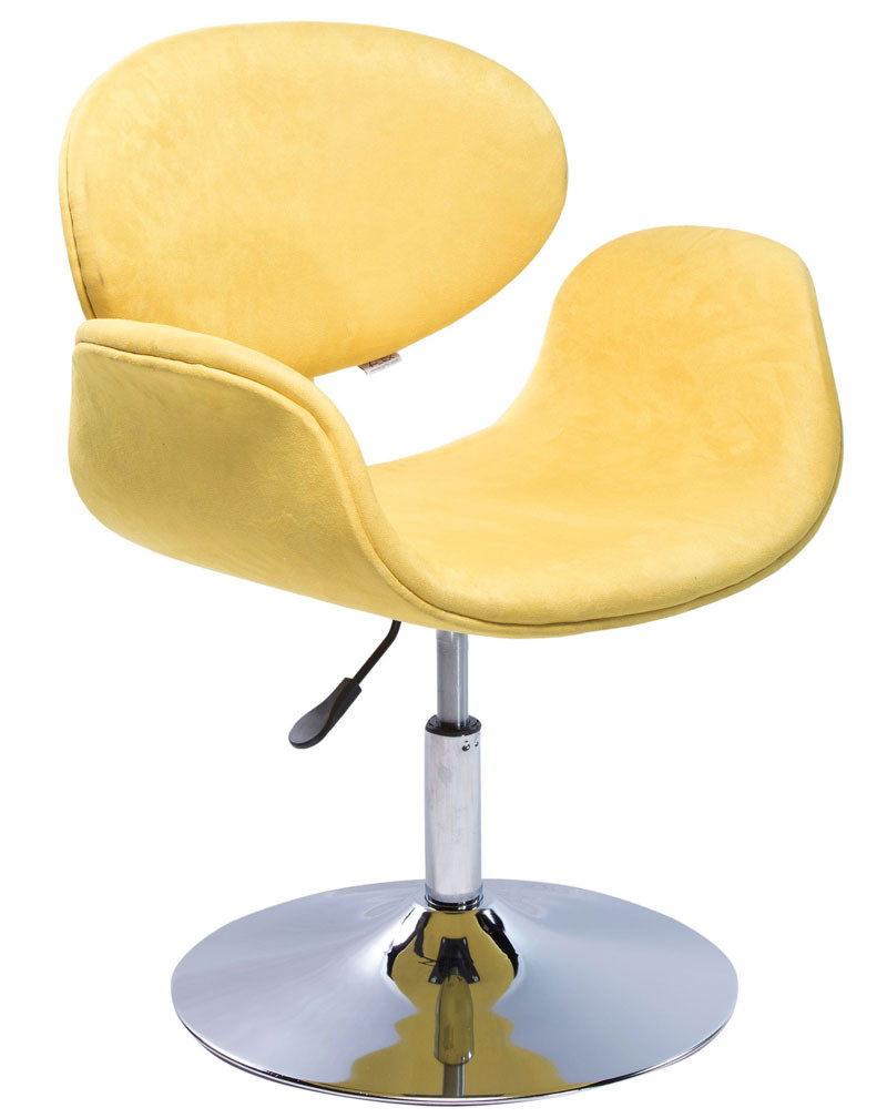 Cadeira Decorativa Tulipa Pierre Paulin - Disco Amarela