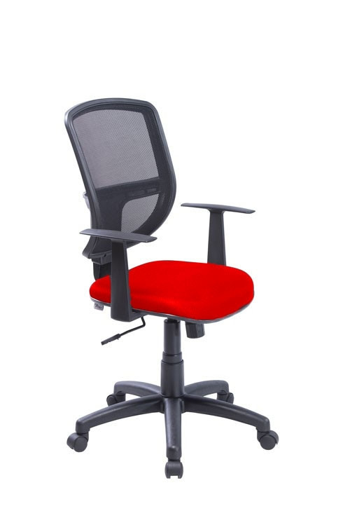 Cadeira Diretor Tela Mesh Base Giratória e Regulagem de Altura CM10 - Vermelha