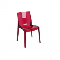 Cadeira Decorativa Femme Fatale Base Fixa - Vermelha