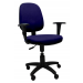 Cadeira Diretor Giratória com Braços Reguláveis MaxConfort - Poliéster Azul