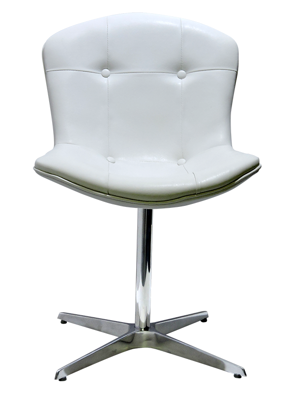 Cadeira Decorativa Base 4 Pontas em Alumínio Bertóia - Branca