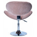 Cadeira Decorativa Base Disco Cromada e Regulagem de Altura BL171 - Bege Atrás
