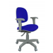 Cadeira Ergonômica Gerente Back System NR17 Base Giratória e Regulagem de Altura AT50 - Poliéster Azul