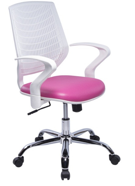 Cadeira Executiva Para Escritório Base Giratória e Regulagem de Altura DL180 - Rosa