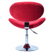 Cadeira Decorativa Base Disco Cromada e Regulagem de Altura BL171 - Vermelha Atrás