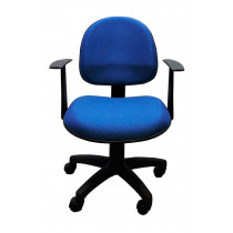 Cadeira Executiva Para Escritório Base Giratória Com Braço Regulagem De Altura J.Serrano CP20 - Azul