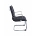 Cadeira Diretor Inspired Eames fixa Office Couro Sintético Lateral