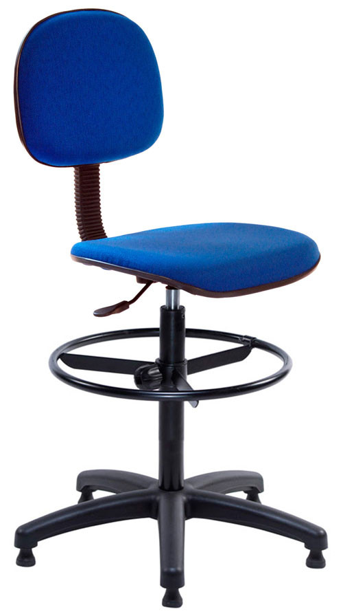 Cadeira Escritório Caixa Base Fixa Com Sapata FJ10 - J Serrano Azul