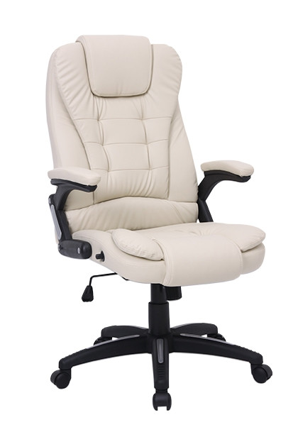 Cadeira de Massagem Presidente Shiatsu Relax Chair Base Giratória - Bege