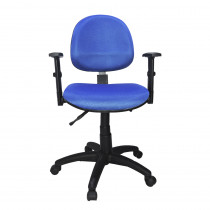 Cadeira Executiva Ergonômica NR17 Base Giratória e Regulagem de Altura WK Azul