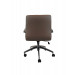 Cadeira Diretor Inspired Eames Office Vinil Marrom Claro Atrás