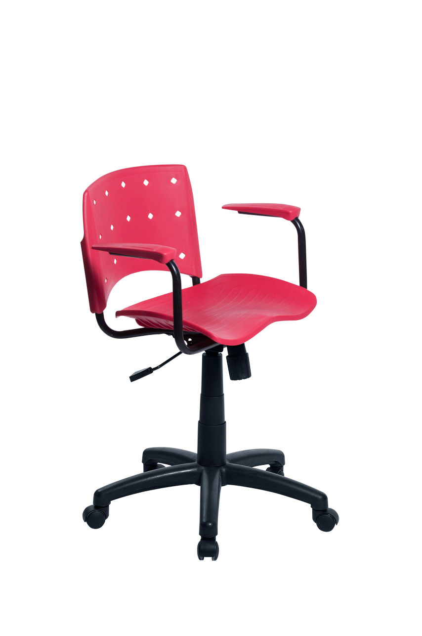 Cadeira Ergoplax Secretária Giratória - Vermelha