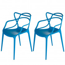Kit 2 Cadeiras Allegra Cozinha de Polipropileno 173 DPP Cor:Azul-1-2