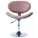 Cadeira Decorativa Base Disco Cromada e Regulagem de Altura BL171 - Bege Frente