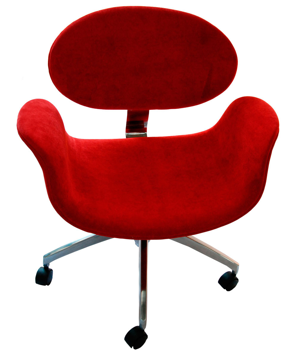 Cadeira Decorativa Tulipa Pierre Paulin - Giratória Vermelha