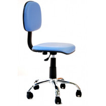 Cadeira Secretaria Para Escritório Base Giratória Cromada e Regulagem de Altura Corano HV10 - Azul
