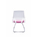 Cadeira Executiva Para Escritório Base Fixa Cromada DL181 - Rosa Atrás