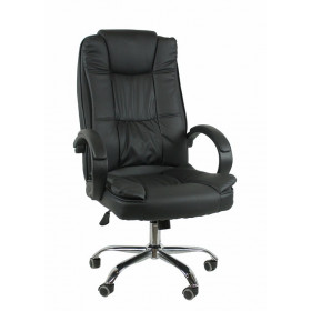 Cadeira Presidente Base Giratória Relax Confort - Preta