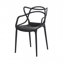 Cadeira Decorativa Masters Allegra Philippe Starck Base 4 Pés - Preta