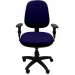 Cadeira Diretor Giratória com Braços Reguláveis MaxConfort Couro Ecológico Azul Marinho Frente
