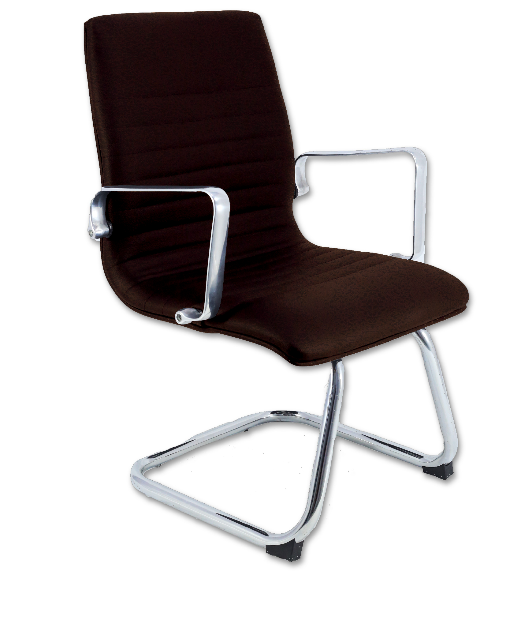 Cadeira Diretor Inspired Eames fixa Office Suede Marrom