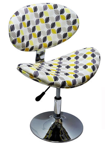 Cadeira Decorativa Base Disco Cromada e Regulagem de Altura BL171 - Mosaico