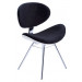 Cadeira Decorativa Base Fixa 4 Pés Cromada Velotec BL173 - Preta