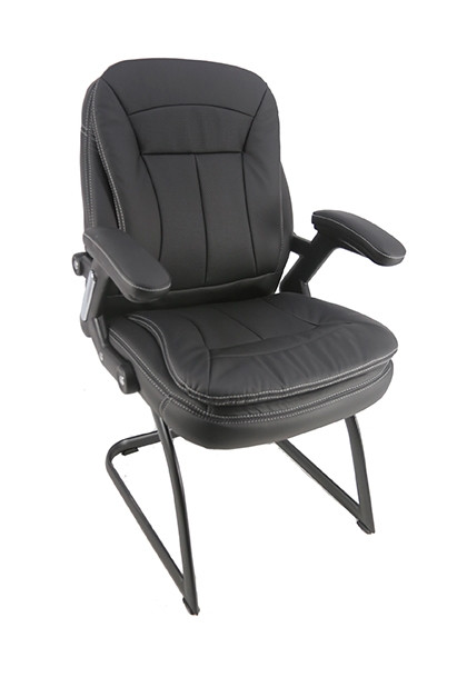 Cadeira Interlocutor Relax Confort Base Fixa Preta - Preta