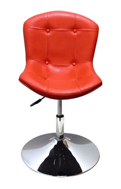 Cadeira Decorativa Base Disco Cromada Bertóia - Vermelha