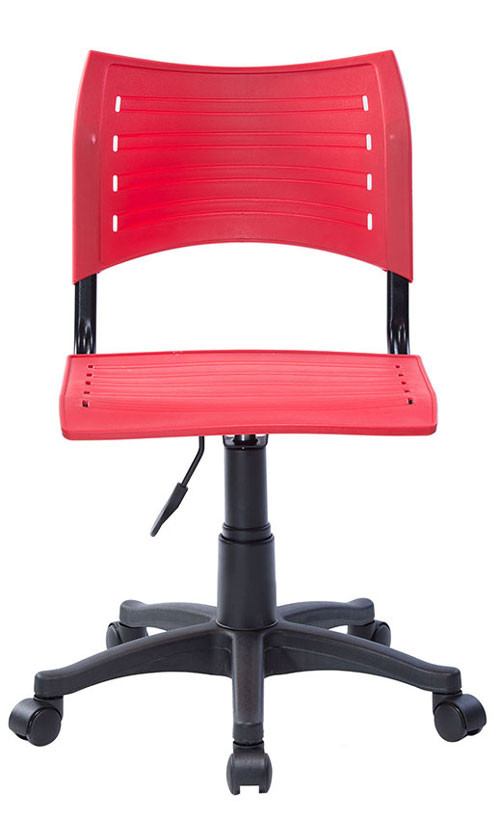 Cadeira Escritório Em Polipropileno Base Giratória e Regulagem de Altura CF230 - Vermelha
