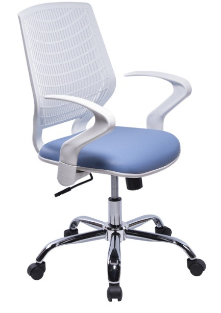 Cadeira Executiva Para Escritório Base Giratória e Regulagem de Altura DL180 - Azul Claro