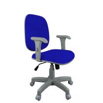 Cadeira Executiva Base Giratória e Regulagem de Altura MC80 - Poliéster Azul