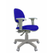 Cadeira Executiva Ergonômica NR17 Base Giratória e Regulagem de Altura WK - Poliéster Azul Lado