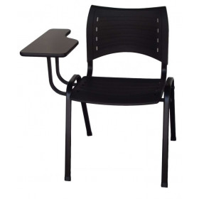 Cadeira Iso em Polipropileno Com Prancheta – Preta
