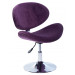 Cadeira Decorativa Base Disco Cromada e Regulagem de Altura BL171 - Roxa