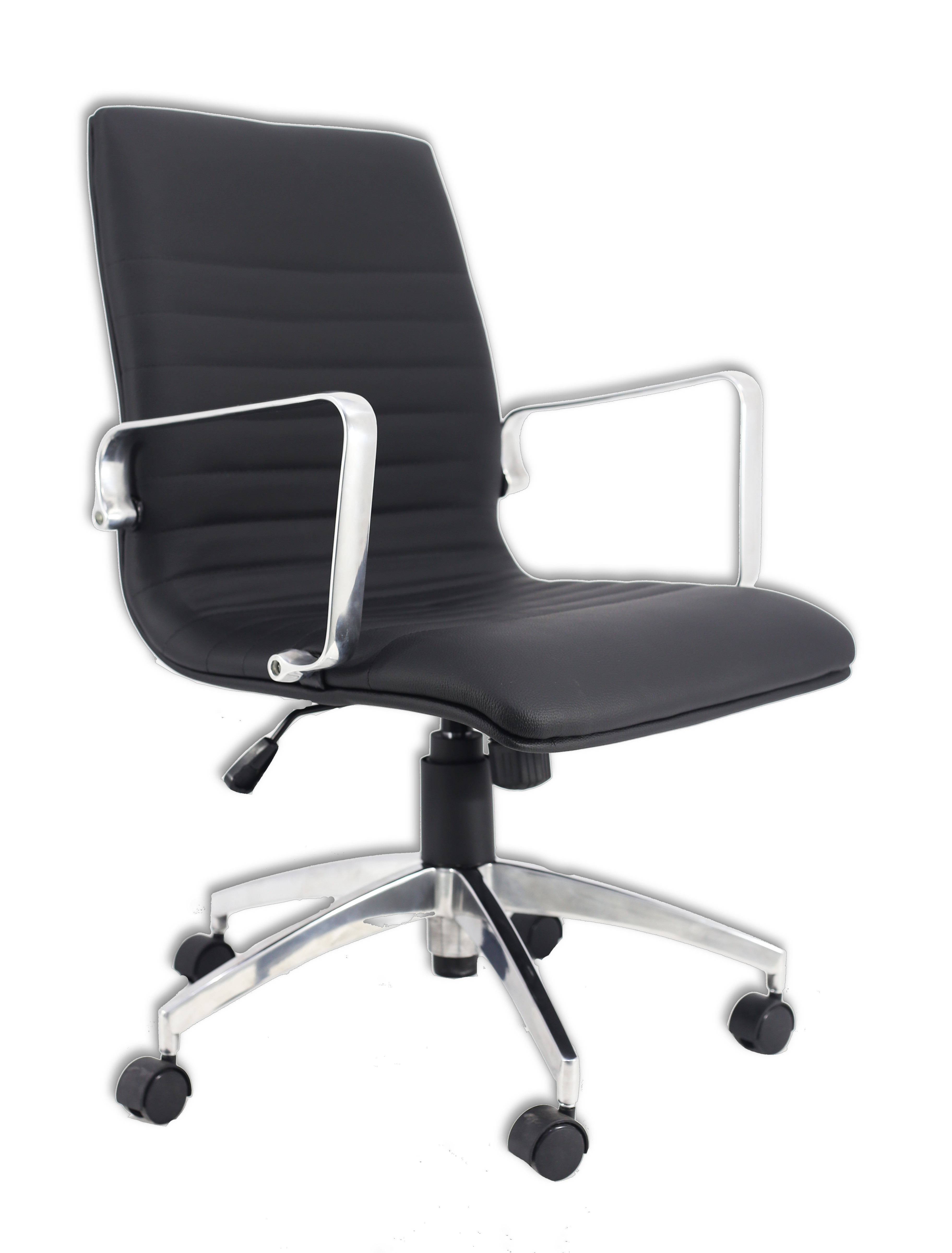Cadeira Diretor Inspired Eames Office Couro Sintético - Preta