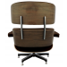 Poltrona Eames Lounge Chair Com Puff - Vinil Marrom Atrás