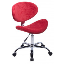 Cadeira Decorativa Base Giratória Cromada e Regulagem de Altura Velotec BL170 - Vermelha