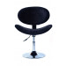 Cadeira Decorativa Base Disco Cromada e Regulagem de Altura BL171 - Preta Frente