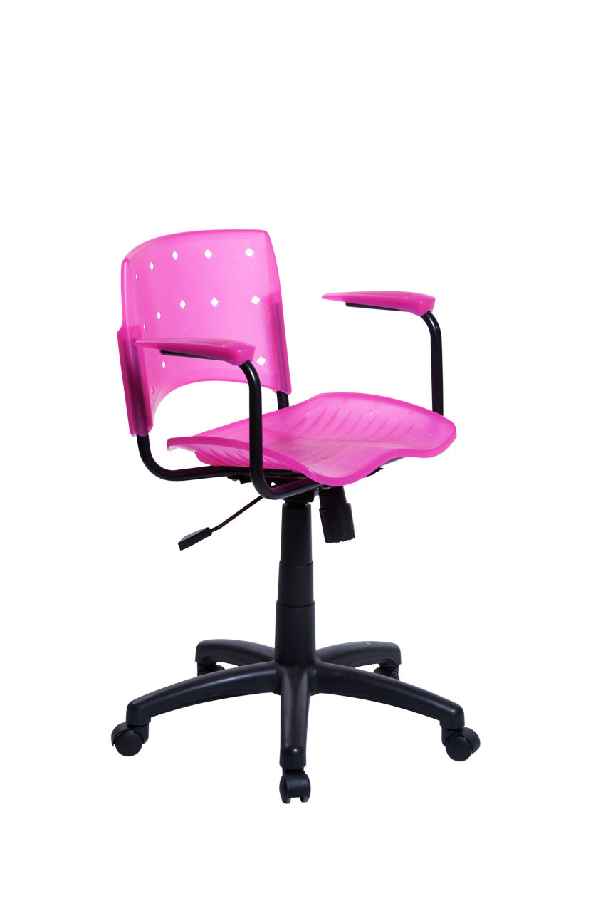 Cadeira Ergoplax Secretária Giratória - Rosa